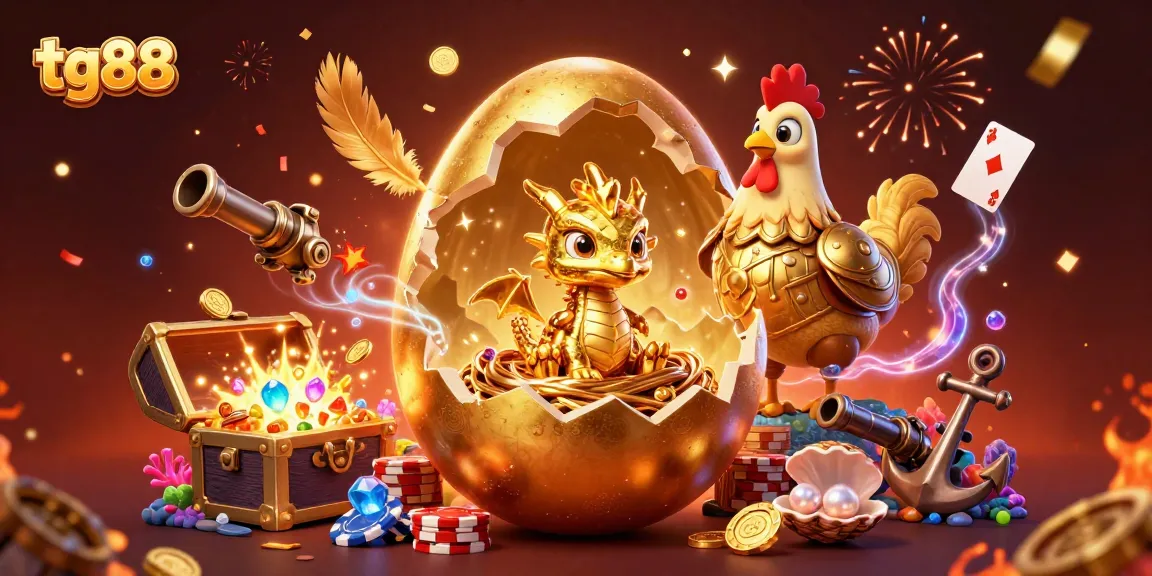 Experience excitement at tg88 with a stunning golden dragon and poker chips in a vibrant casino scene.